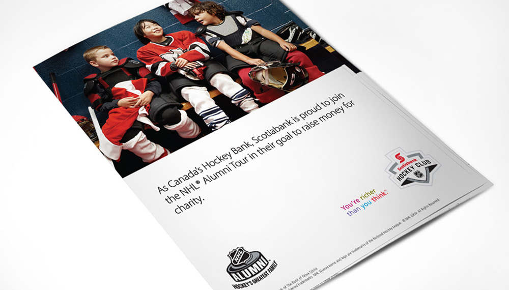 NHL Alumni fundraising print material